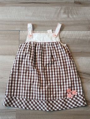 Gymboree Little Rome Gingham Jumper Dress Size 18 -24 Months (K)